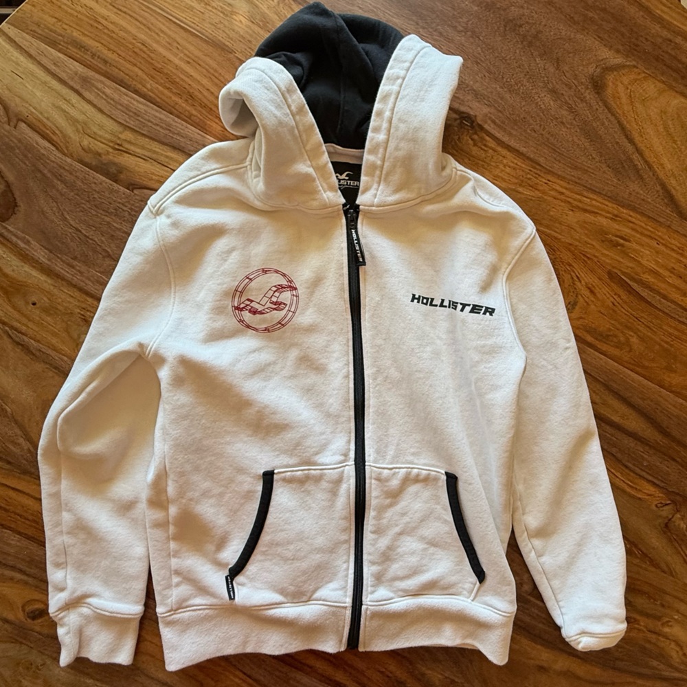 Hollister Black and White Hoodie